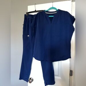 Fabletics Navy Blue Pants & Top Set